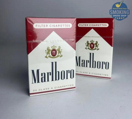 Marlboro Red cigarette pack with classic red and white packaging